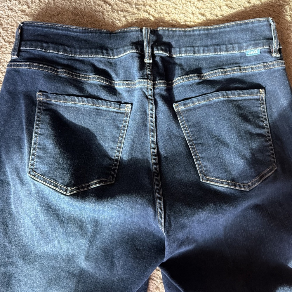 JAG Dark Blue Carter High Rise Girlfriend Jeans Pants Zip 5 Pocket 18W EUC! - Picture 8 of 9